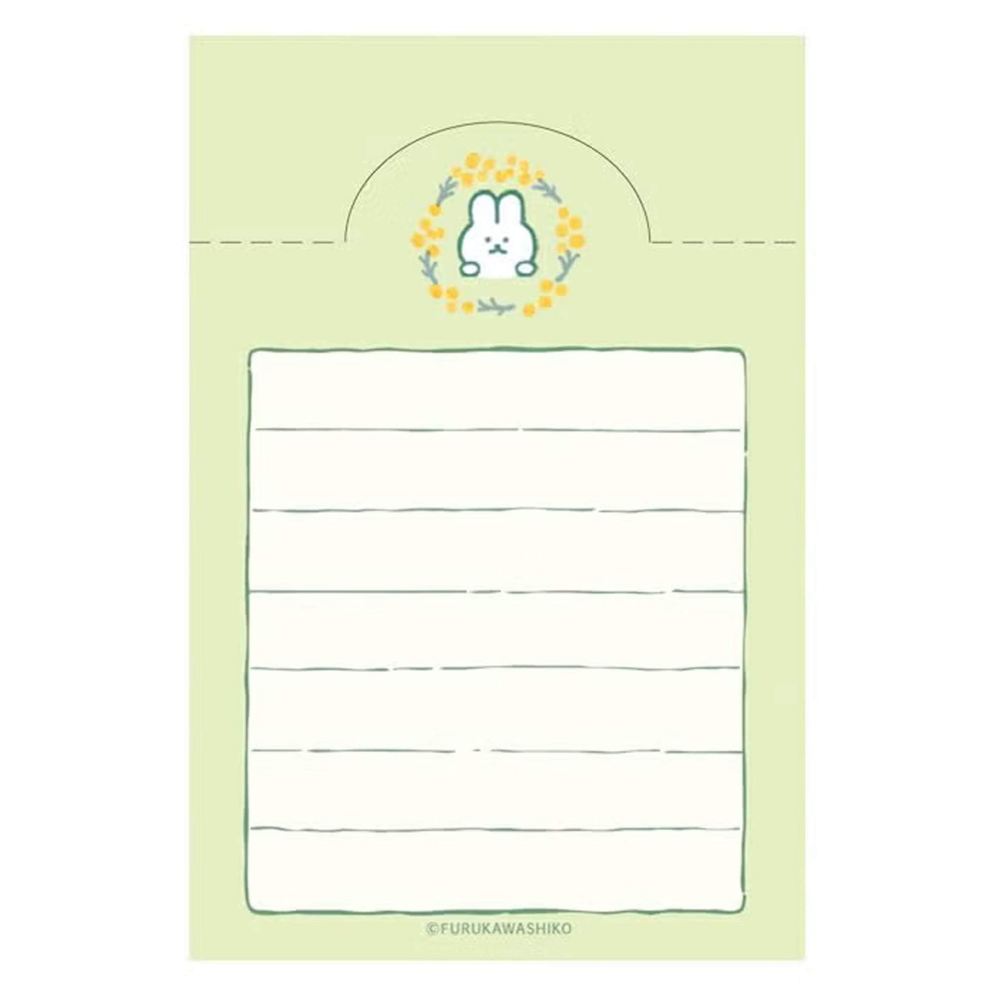 Fukukawa Shiko Soebumi Bookmark Memo Pad - Mimosa - Hontowatashi - Memo Bookmarks