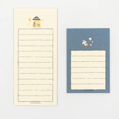 Fukukawa Shiko Soebumi Bookmark Memo Pad - The Universe - Hontowatashi - Memo Bookmarks