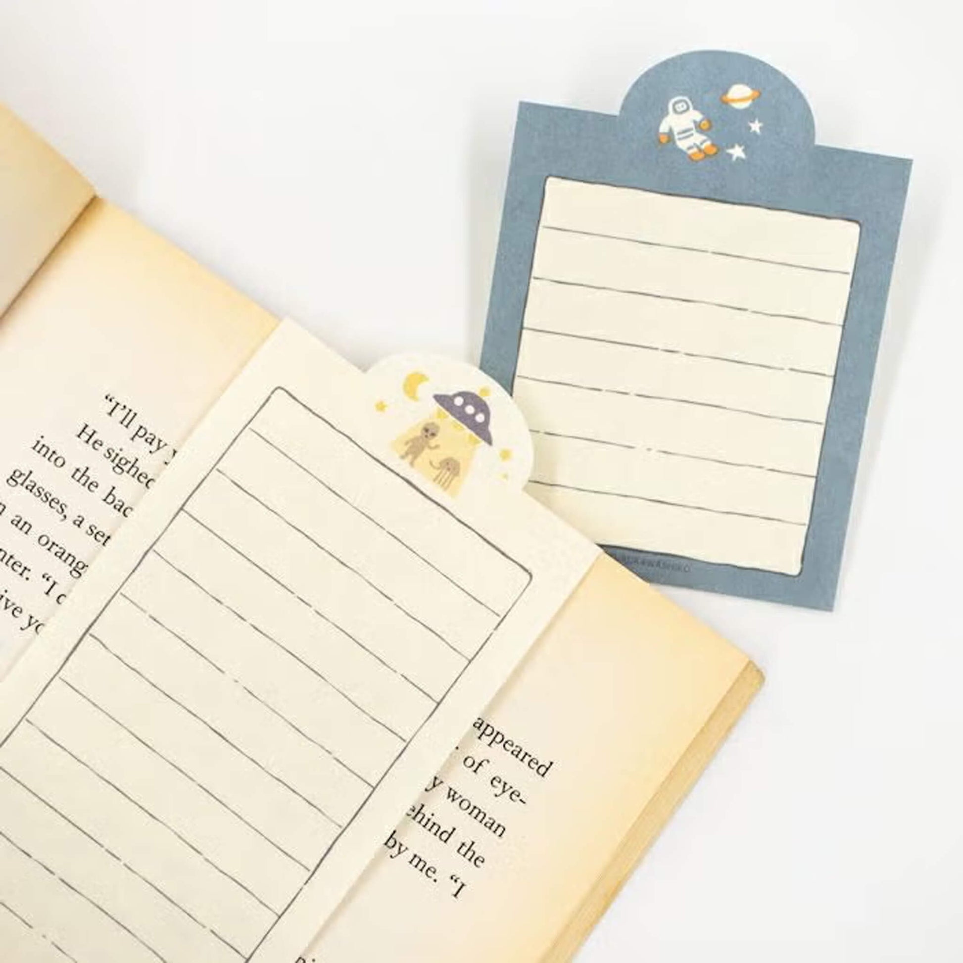 Fukukawa Shiko Soebumi Bookmark Memo Pad - The Universe - Hontowatashi - Memo Bookmarks