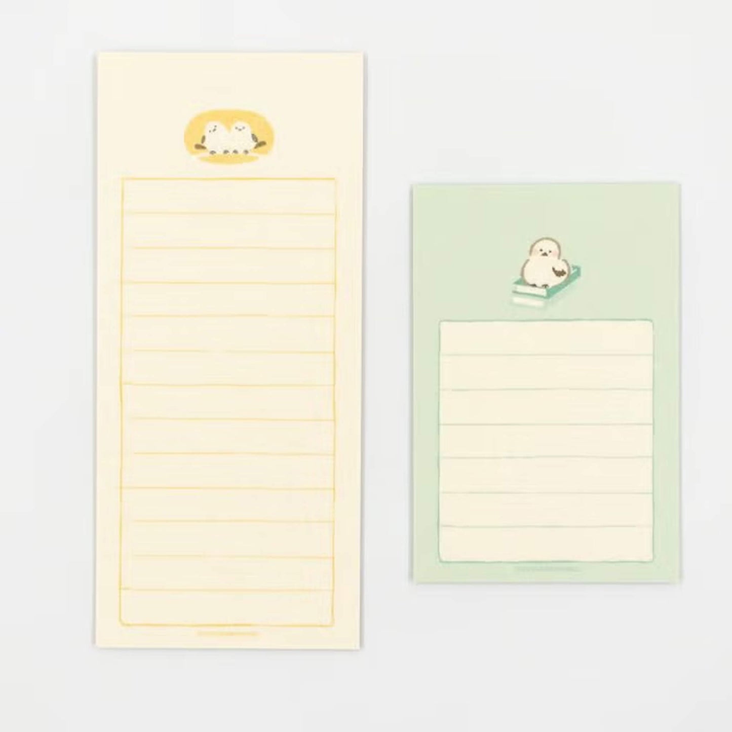 Fukukawa Shiko Soebumi Bookmark Memo Pad - White Bird - Hontowatashi - Memo Bookmarks