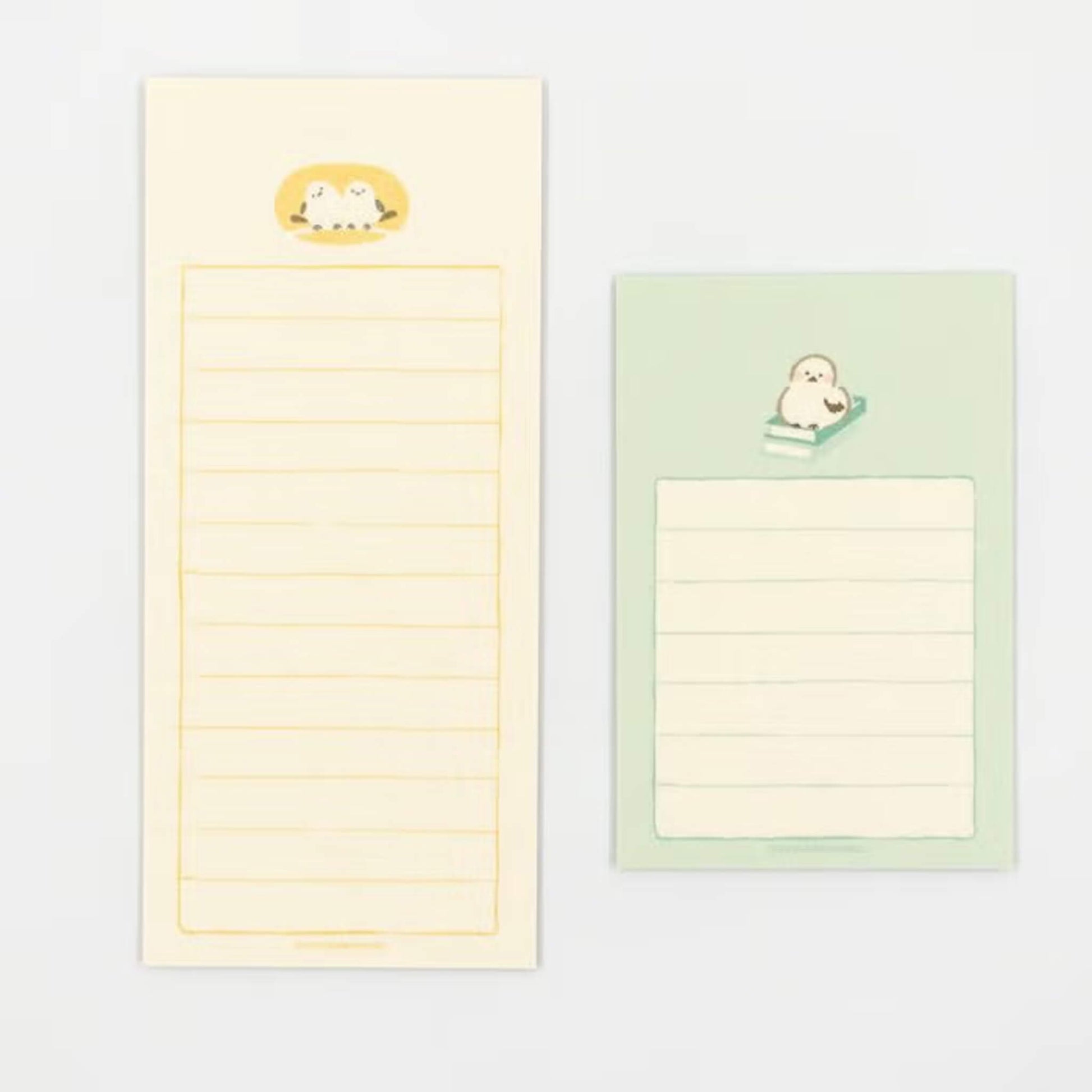 Fukukawa Shiko Soebumi Bookmark Memo Pad - White Bird - Hontowatashi - Memo Bookmarks