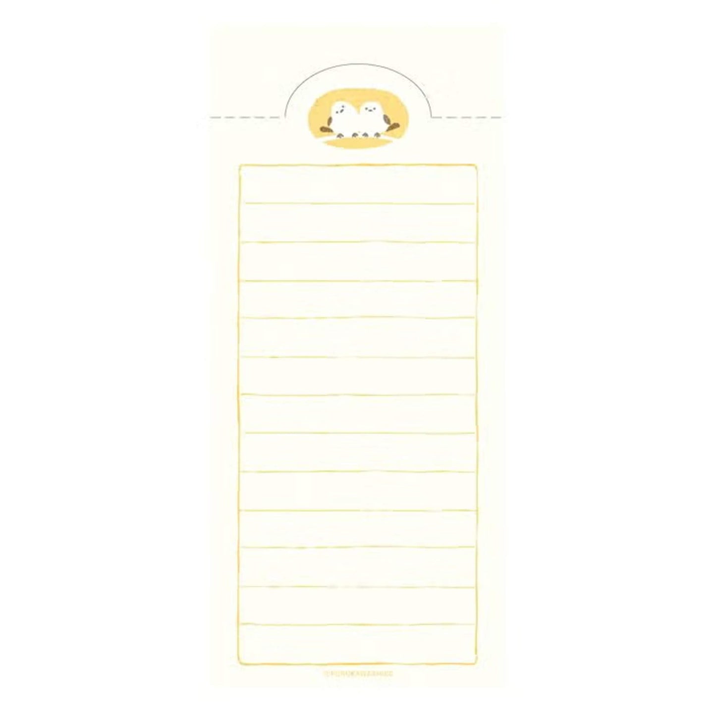 Fukukawa Shiko Soebumi Bookmark Memo Pad - White Bird - Hontowatashi - Memo Bookmarks