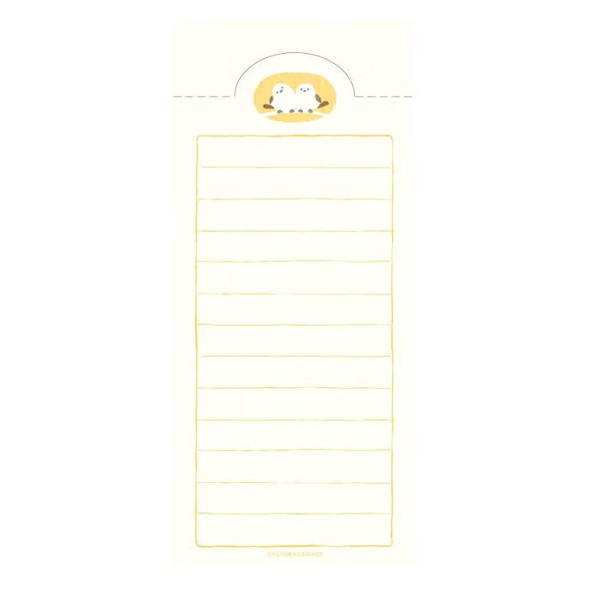 Fukukawa Shiko Soebumi Bookmark Memo Pad - White Bird - Hontowatashi - Memo Bookmarks