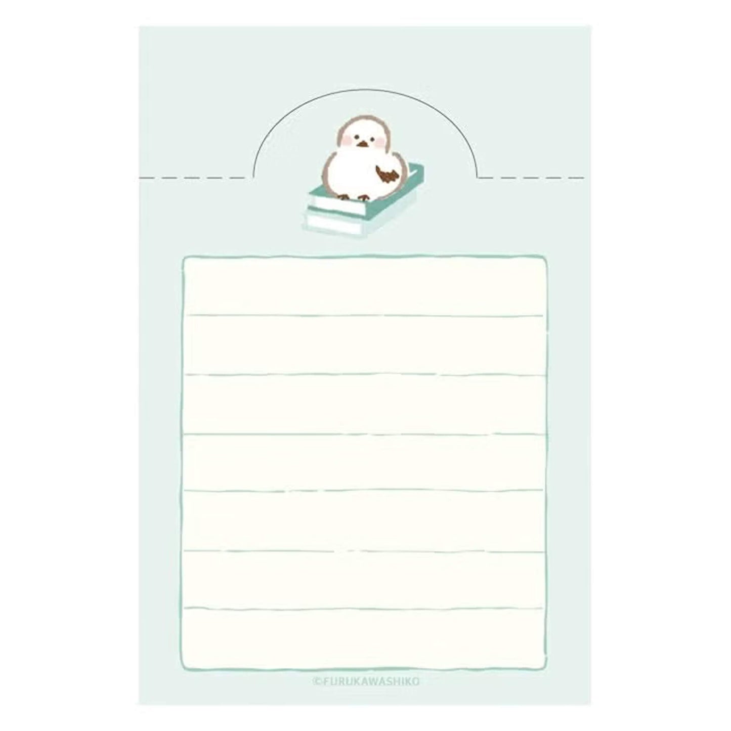 Fukukawa Shiko Soebumi Bookmark Memo Pad - White Bird - Hontowatashi - Memo Bookmarks