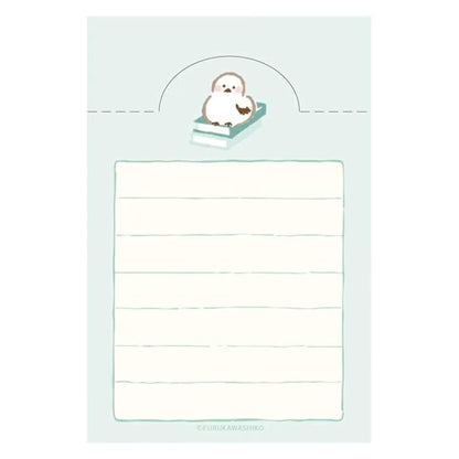 Fukukawa Shiko Soebumi Bookmark Memo Pad - White Bird - Hontowatashi - Memo Bookmarks
