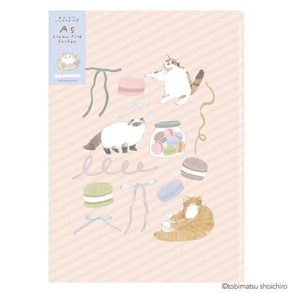Fukukawa Shiko × Tobimatsu Shoichiro A5 Clear File Macaron - File Folders