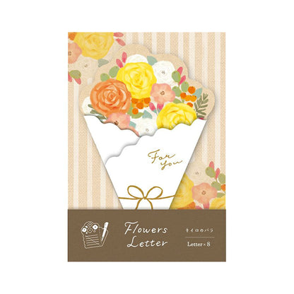 Furukawa Bouquet Letter Set - Yellow Roses - Mini Letter Writing Sets