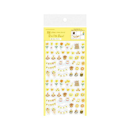 Furukawa Daily Seal Sticker Sheet - Celebration Yellow - Sticker Sheets