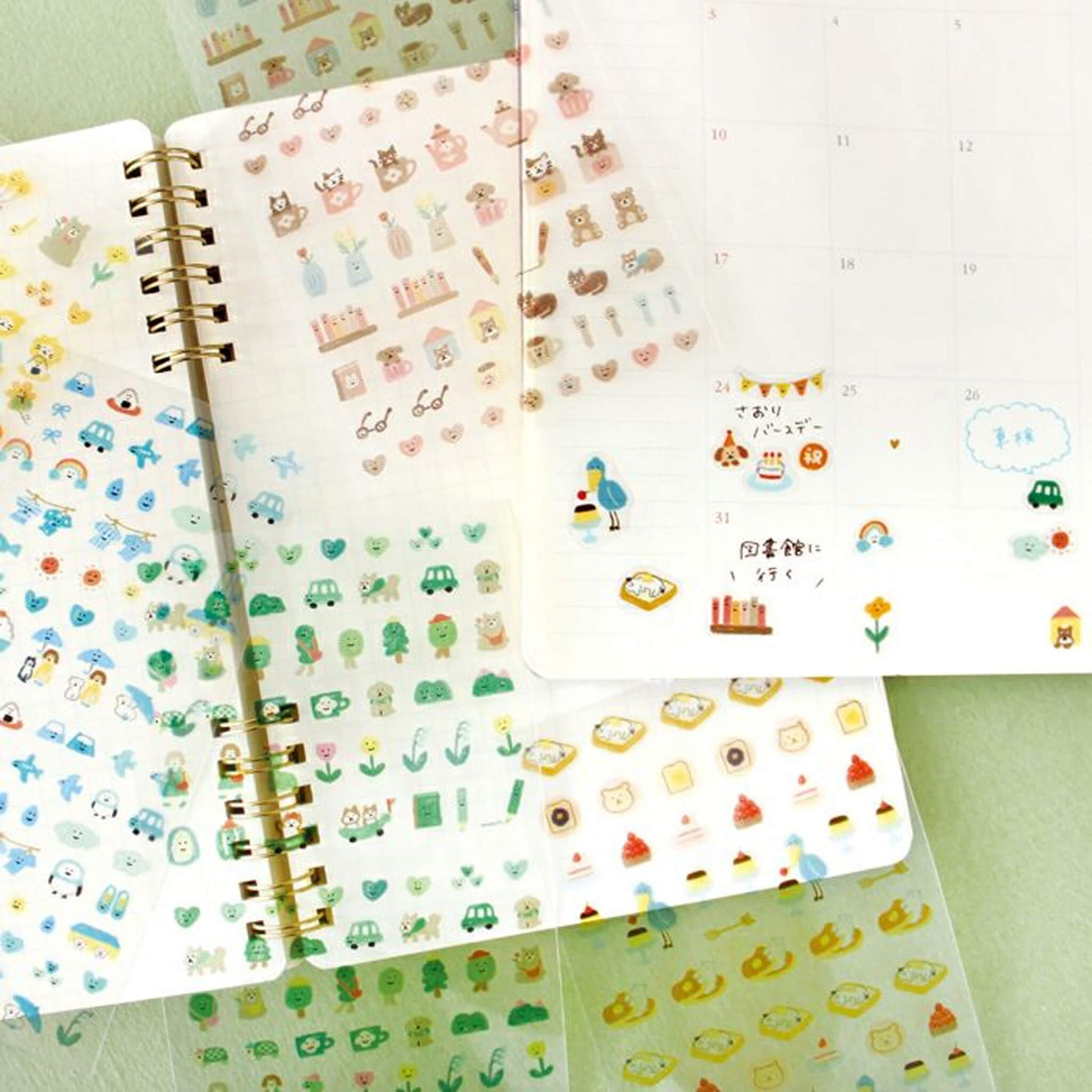 Furukawa Daily Seal Sticker Sheet - Celebration Yellow - Sticker Sheets