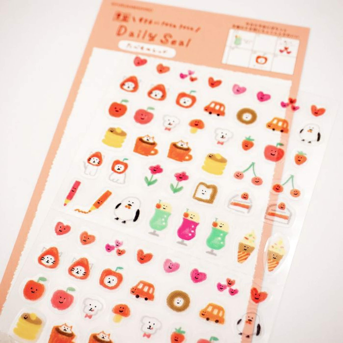 Furukawa Daily Seal Sticker Sheet - Food Red - Sticker Sheets