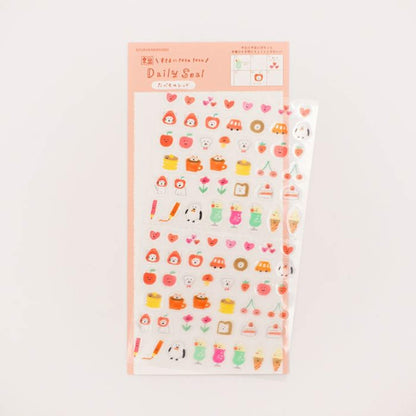 Furukawa Daily Seal Sticker Sheet - Food Red - Sticker Sheets