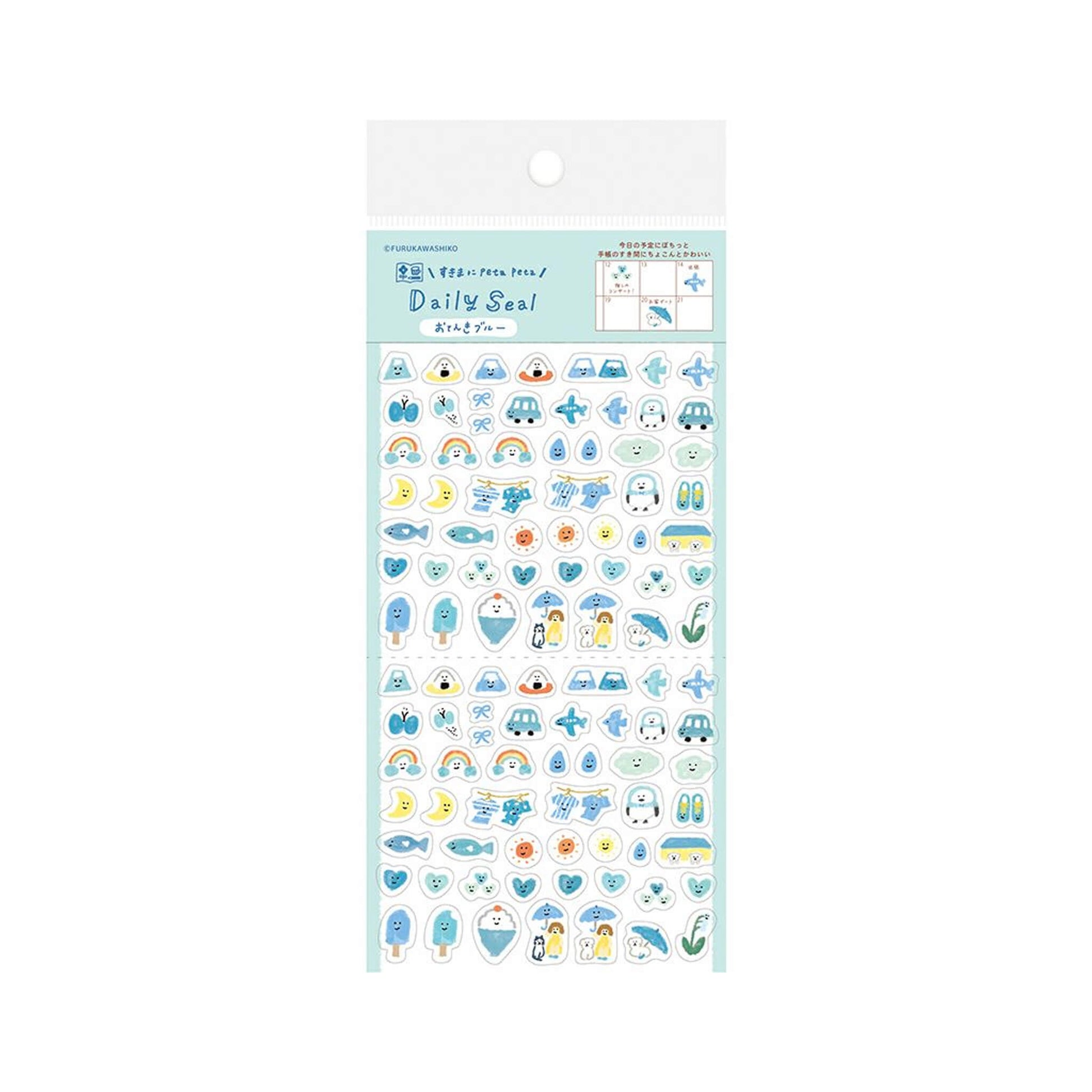 Furukawa Daily Seal Sticker Sheet - Weather Blue - Sticker Sheets