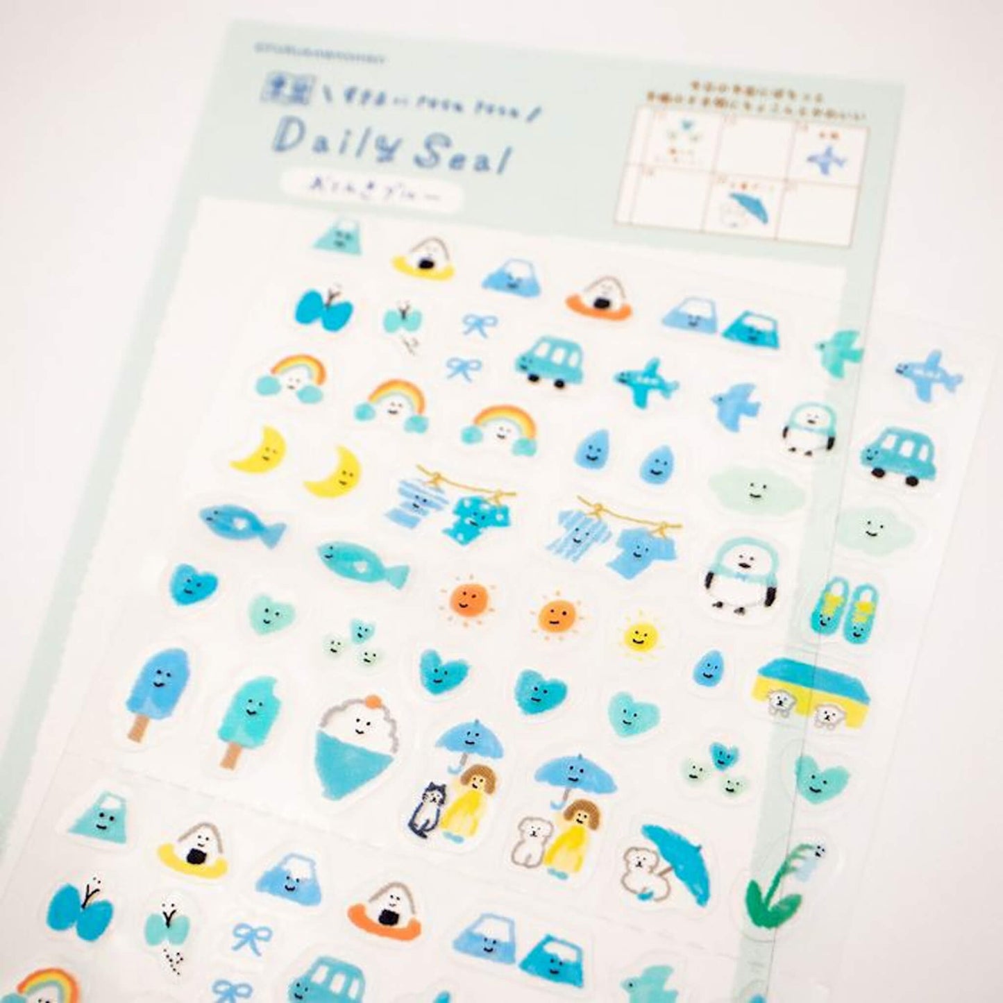 Furukawa Daily Seal Sticker Sheet - Weather Blue - Sticker Sheets