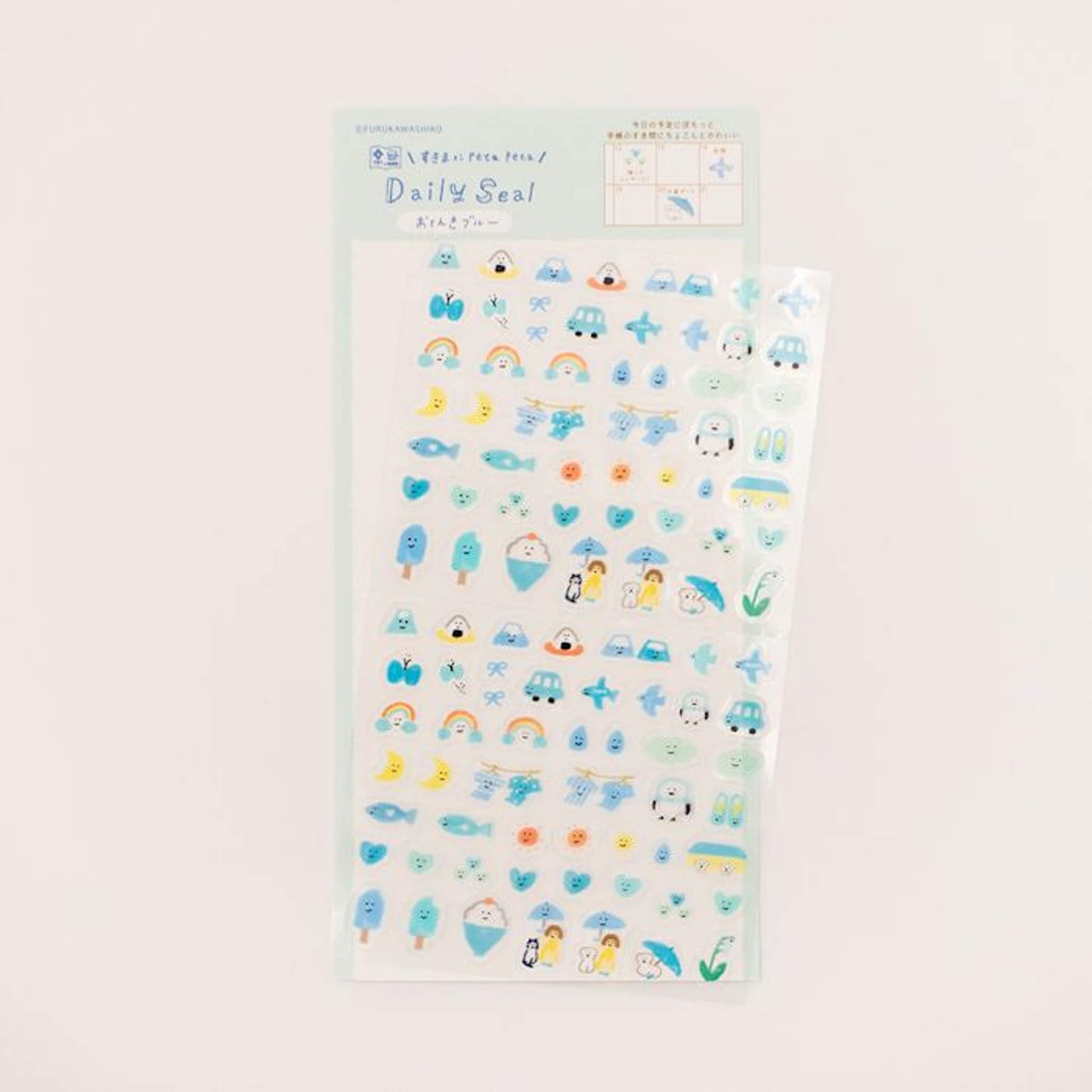 Furukawa Daily Seal Sticker Sheet - Weather Blue - Sticker Sheets