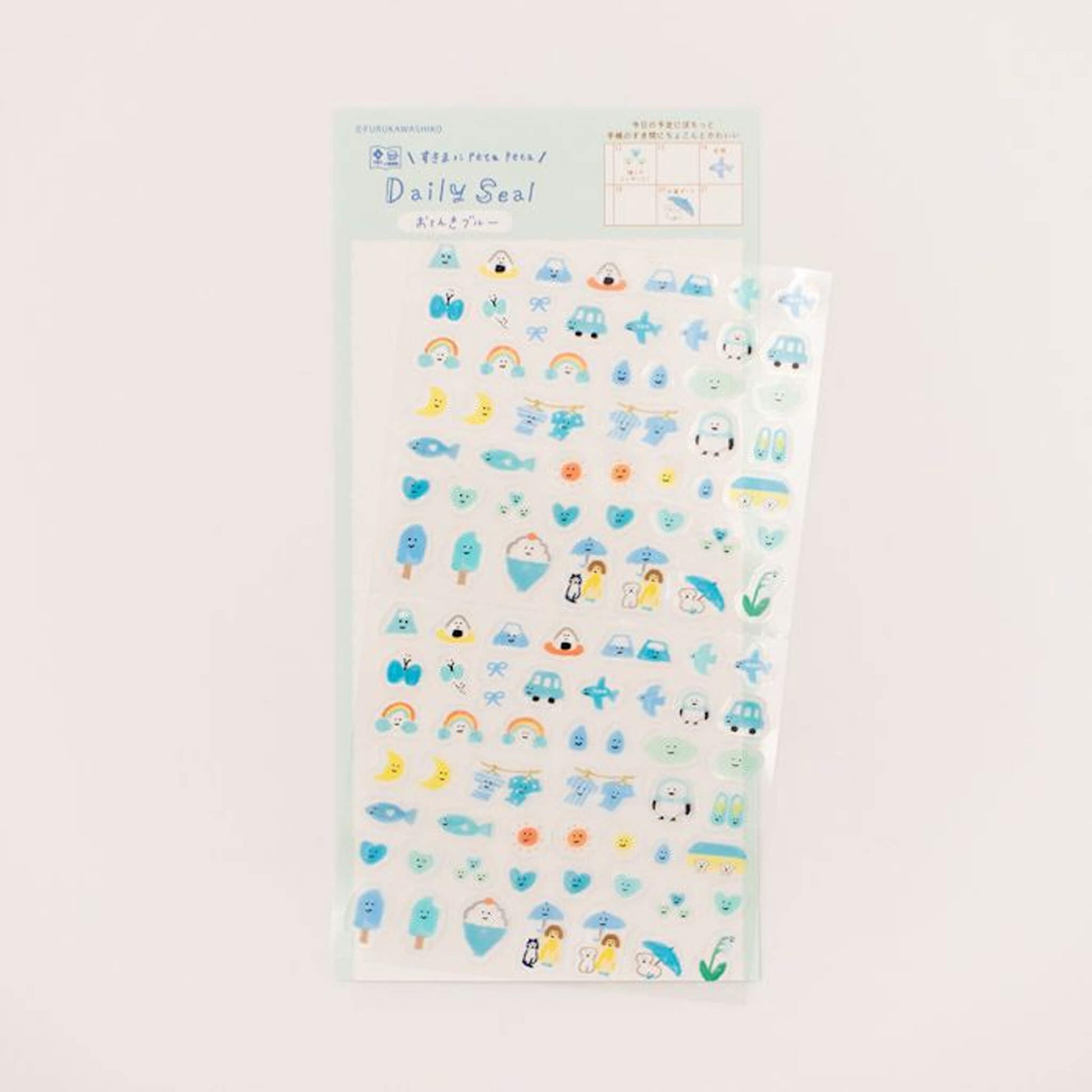 Furukawa Daily Seal Sticker Sheet - Weather Blue - Sticker Sheets