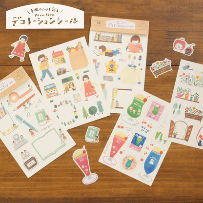 Furukawa Decoration Sticker - Flowers & Birds - Sticker Sheets