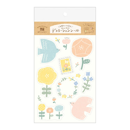 Furukawa Decoration Sticker - Flowers & Birds - Sticker Sheets