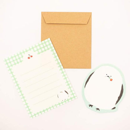 Furukawa Die Cut Mini Letter Set Limited - Fluffy Bird - Mini Letter Writing Sets