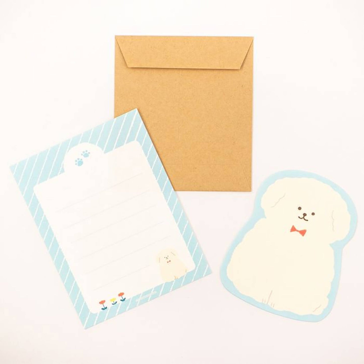 Furukawa Die Cut Mini Letter Set Limited - Fluffy Dog - Mini Letter Writing Sets