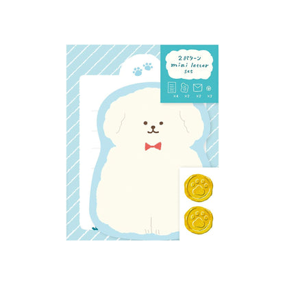 Furukawa Die Cut Mini Letter Set Limited - Fluffy Dog - Mini Letter Writing Sets