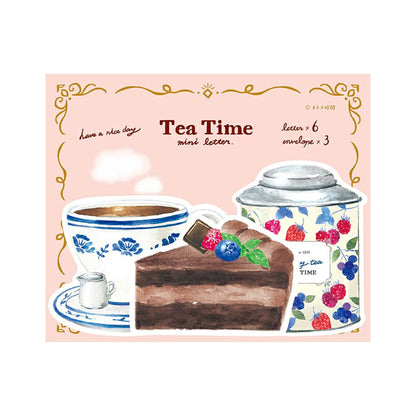 Furukawa Die Cut Mini Letter Set - Tea Time & Berry - Mini Letter Writing Sets