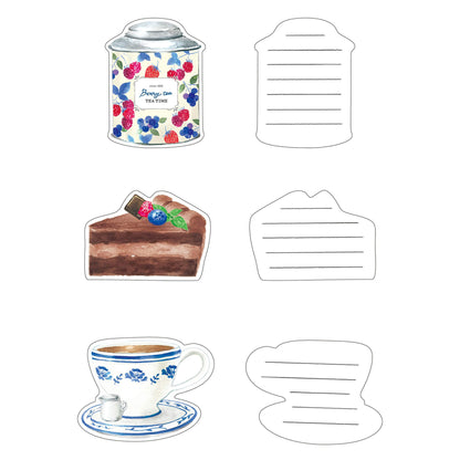 Furukawa Die Cut Mini Letter Set - Tea Time & Berry - Mini Letter Writing Sets