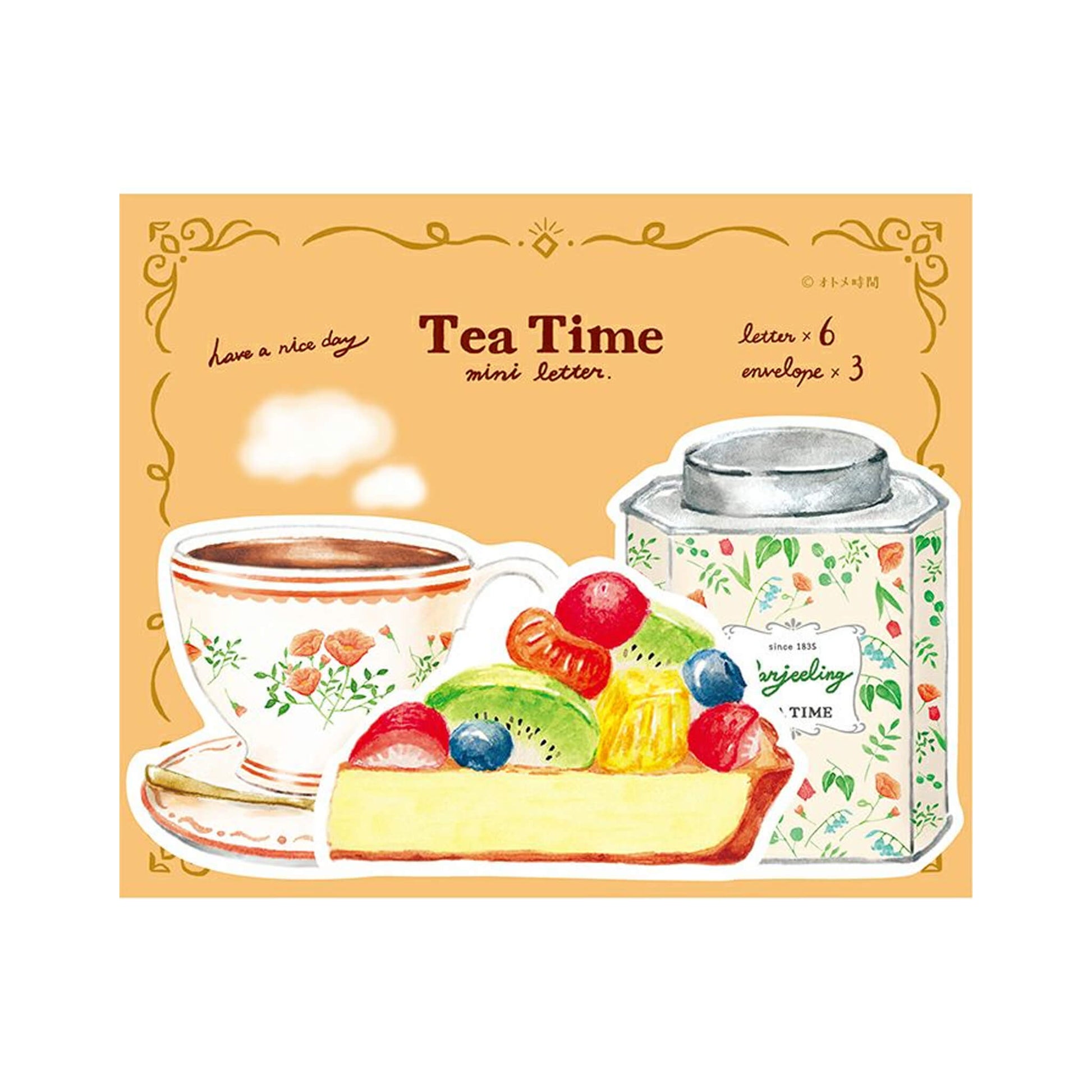 Furukawa Die Cut Mini Letter Set - Tea Time & Darjeeling - Mini Letter Writing Sets