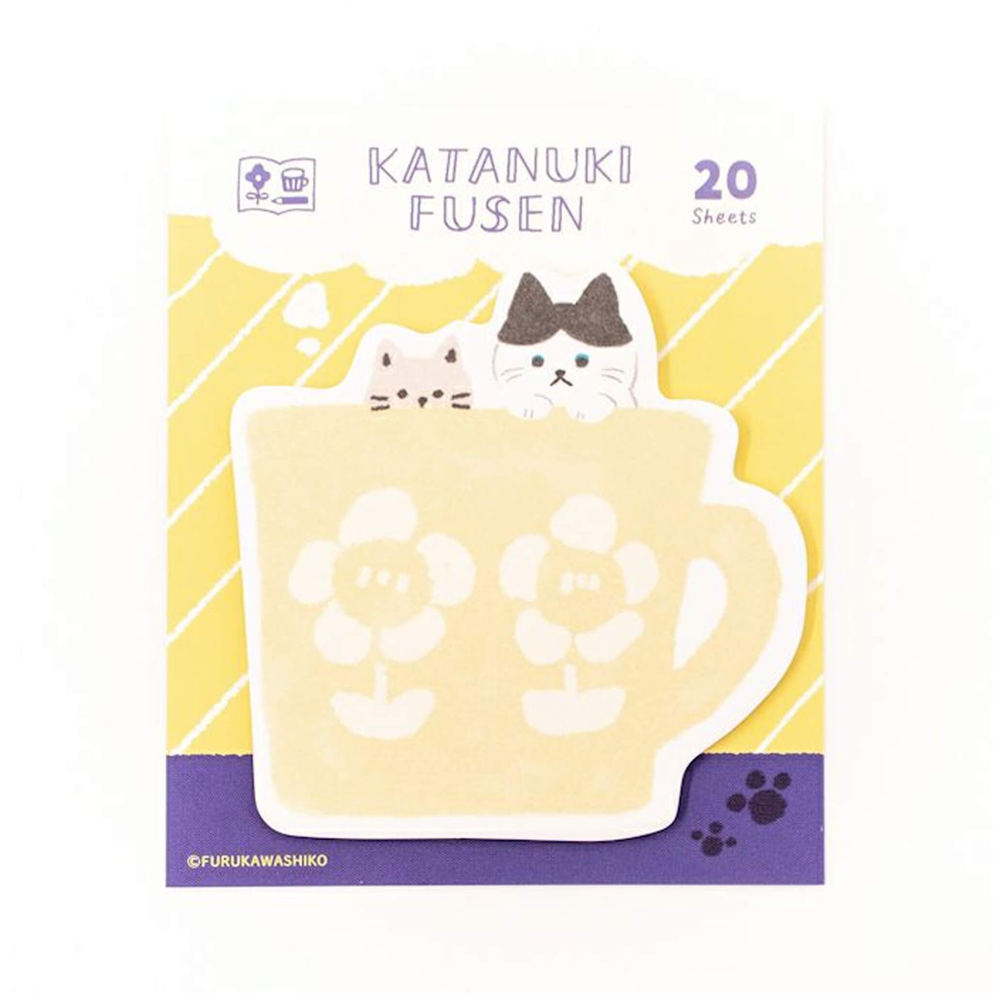 Furukawa Die Cut Sticky Notes - Mug Cat - Sticky Notes