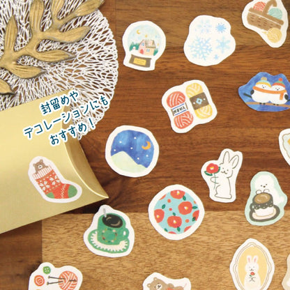 Furukawa Flake Sticker Wa - Life 2024 Winter Limited - Knitting Bear - Flake Stickers