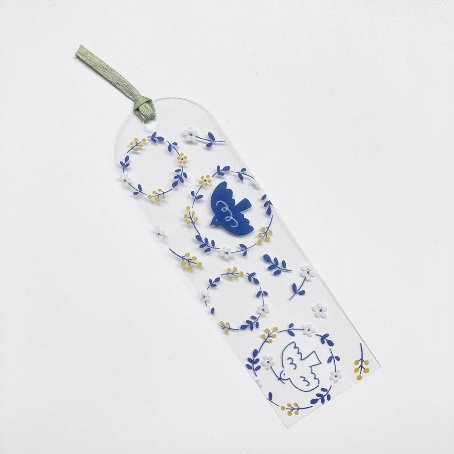 Furukawa Hontowatashi Clear Bookmark - Blue Bird - Bookmarks