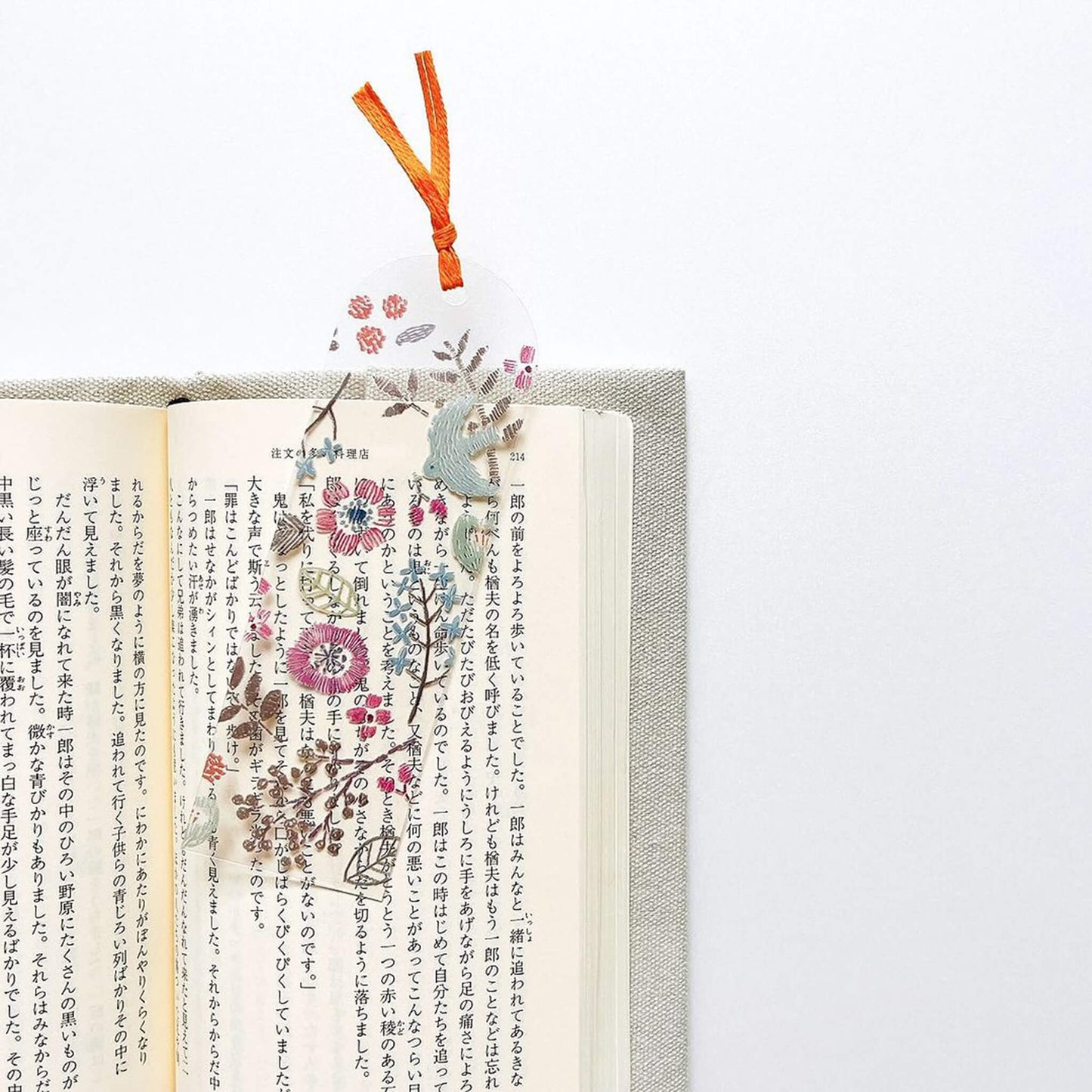 Furukawa Hontowatashi Clear Bookmark - Blue Bird - Bookmarks