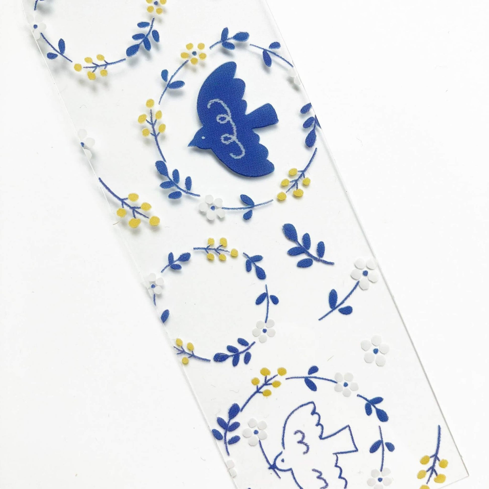 Furukawa Hontowatashi Clear Bookmark - Blue Bird - Bookmarks