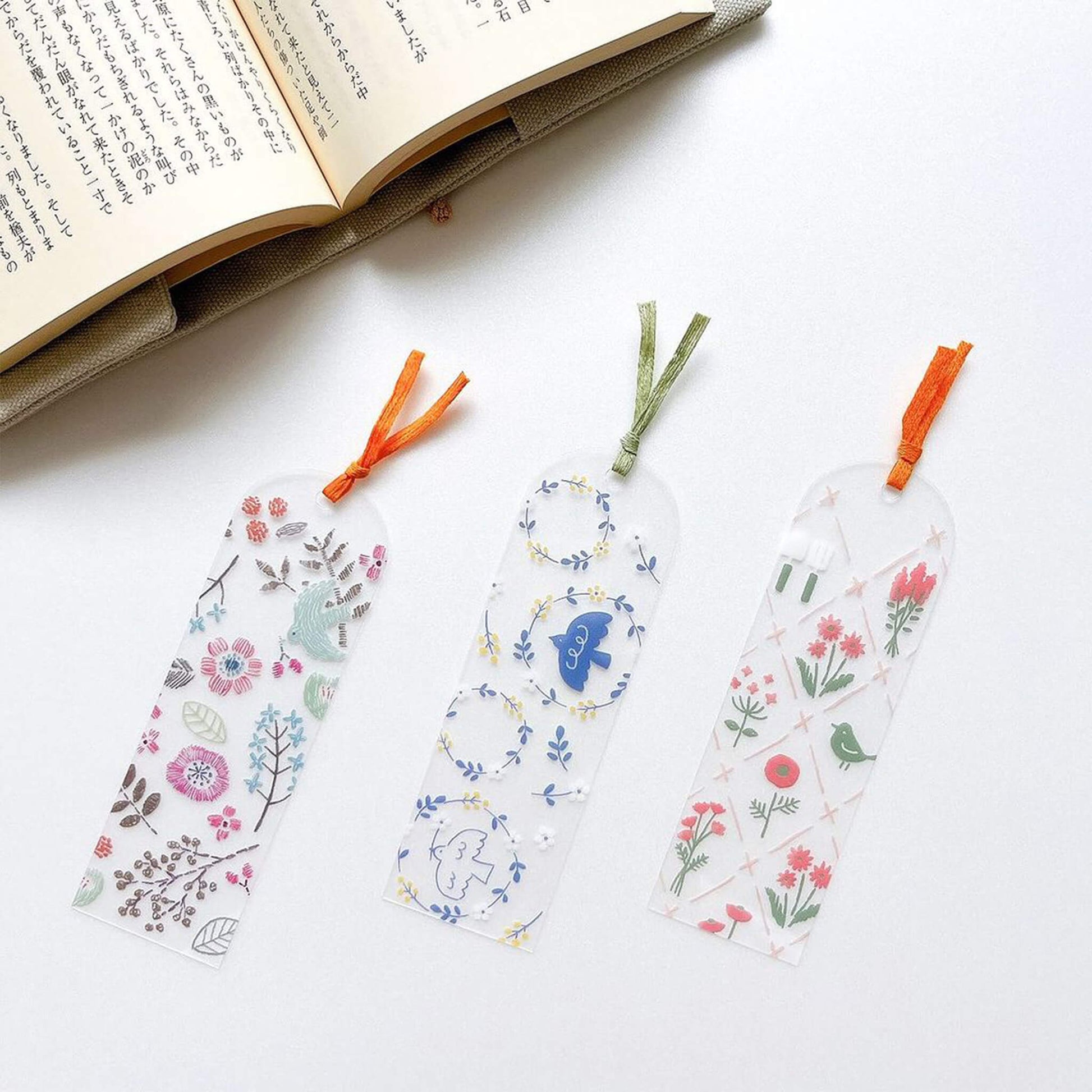 Furukawa Hontowatashi Clear Bookmark - Blue Bird - Bookmarks