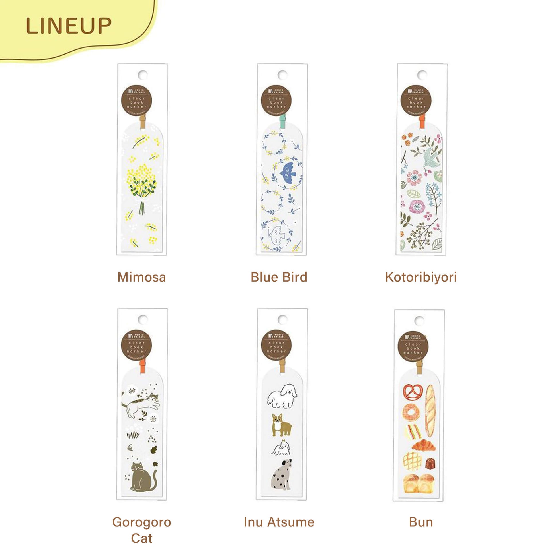 Furukawa Hontowatashi Clear Bookmark - Blue Flower - Bookmarks