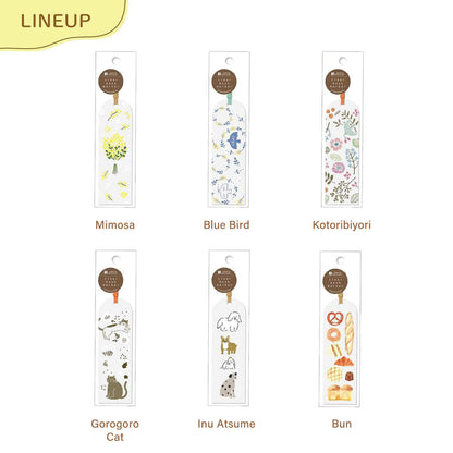 Furukawa Hontowatashi Clear Bookmark - Blue Flower - Bookmarks