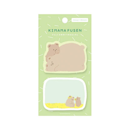 Furukawa Kimama Sticky Notes - Lounging Bear - Sticky Notes