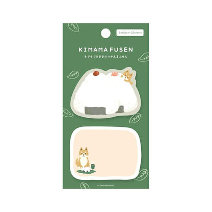 Furukawa Kimama Sticky Notes - Rice Ball Dog - Sticky Notes