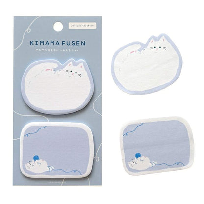 Furukawa Kimama Sticky Notes - Rolling Cat - Sticky Notes