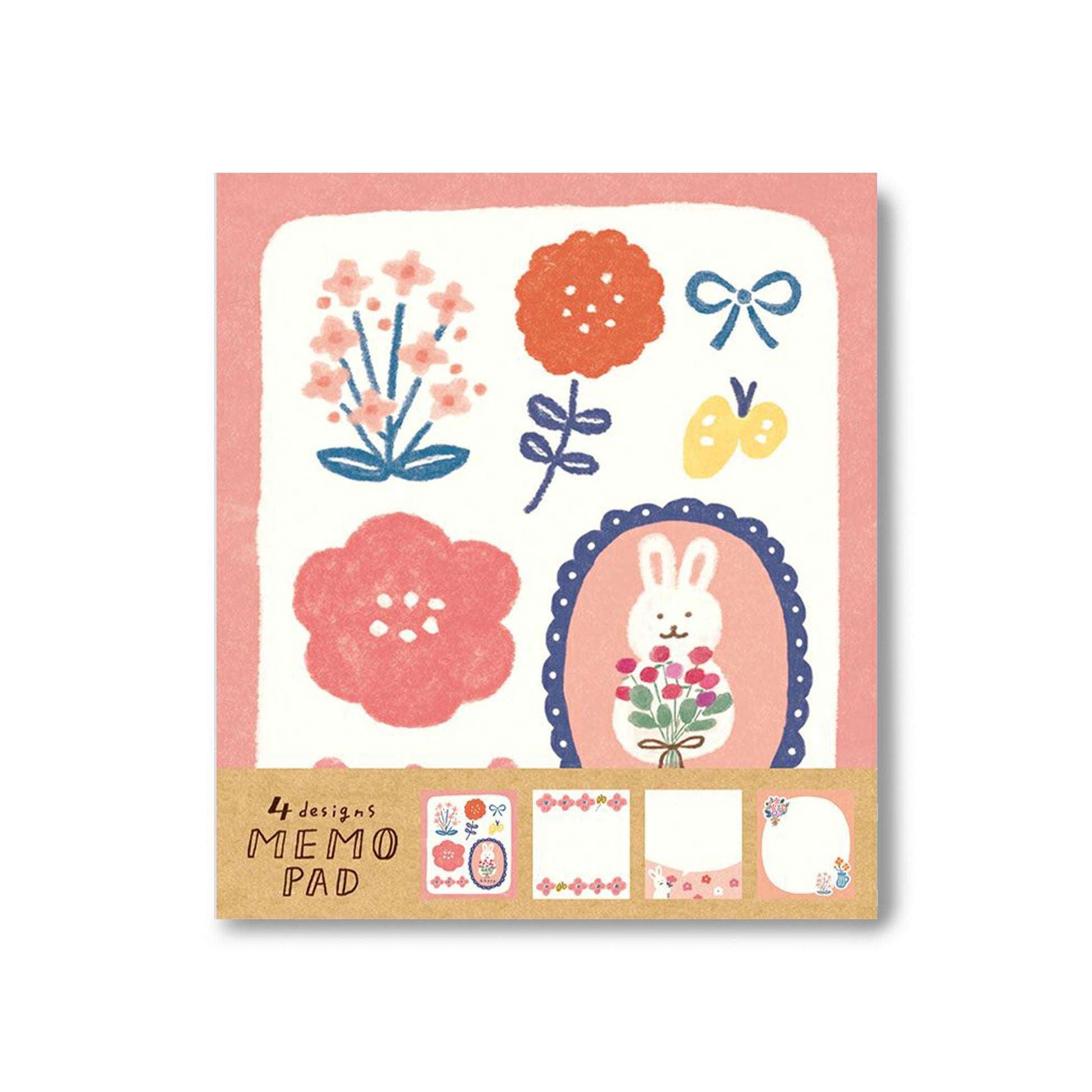 Furukawa Memo Pad - Flowers and Rabbit - Memo Pads