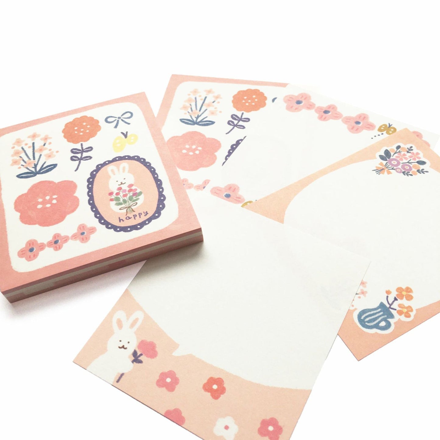 Furukawa Memo Pad - Flowers and Rabbit - Memo Pads