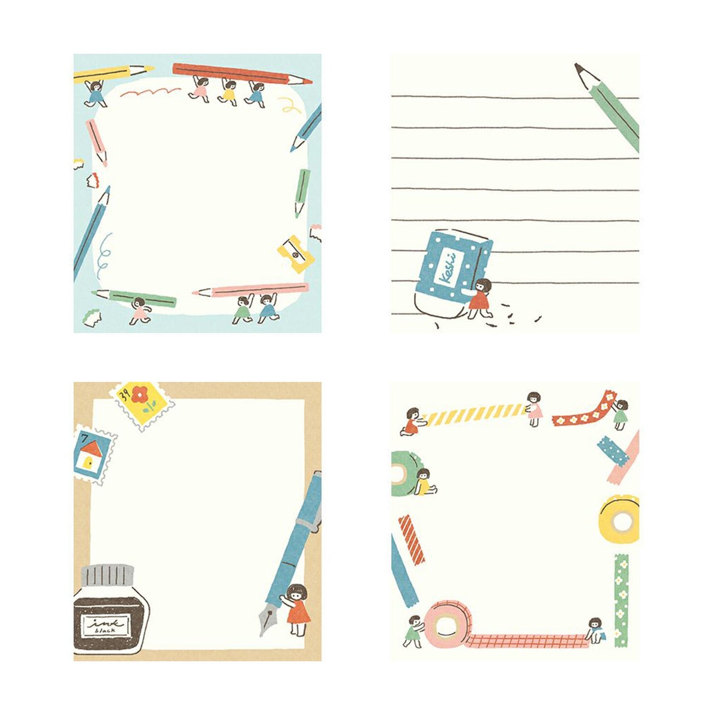 Furukawa Memo Pad - Little People - Memo Pads