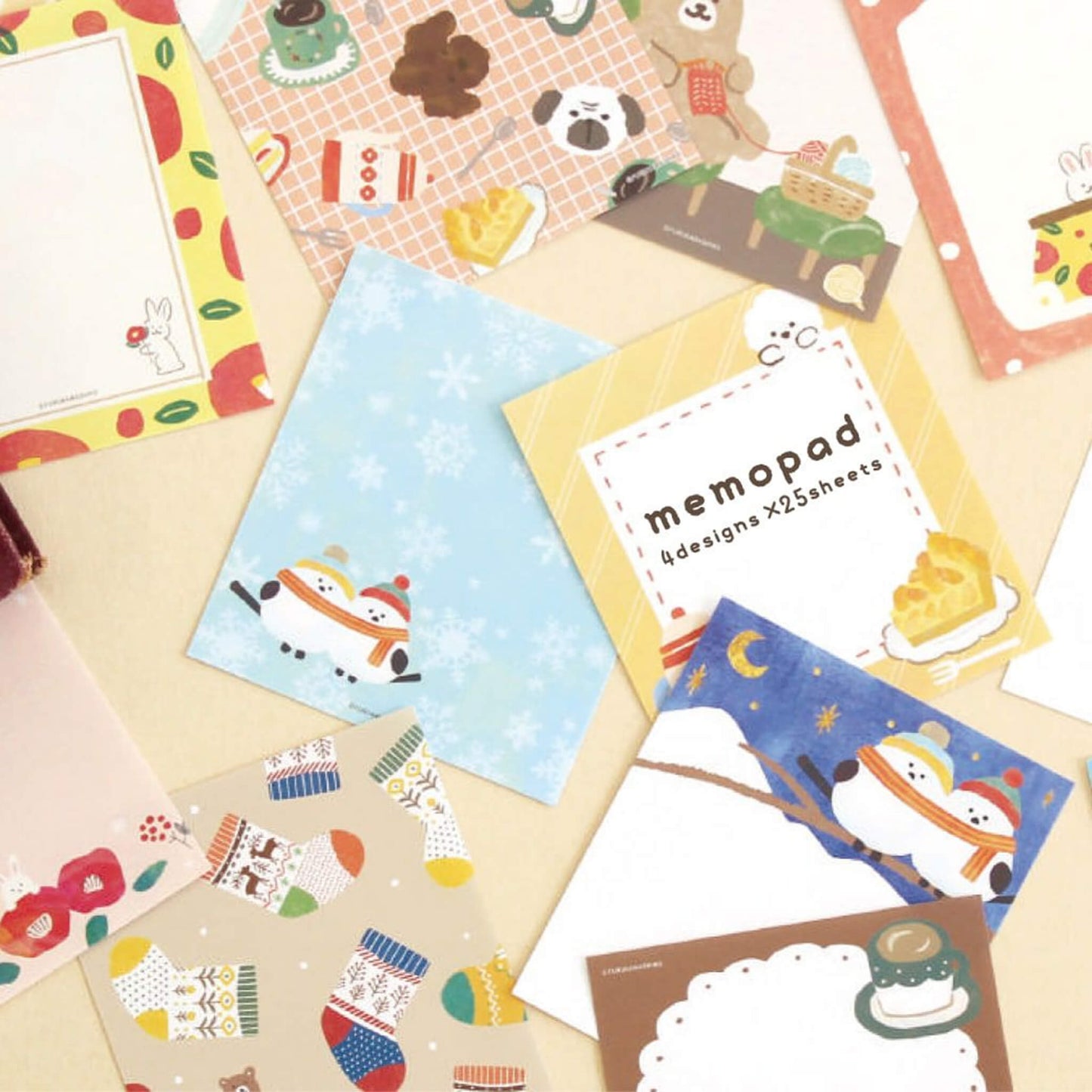 Furukawa Memo Pad Wa - Life 2024 Winter Limited - Knitting Bear - Memo Pads