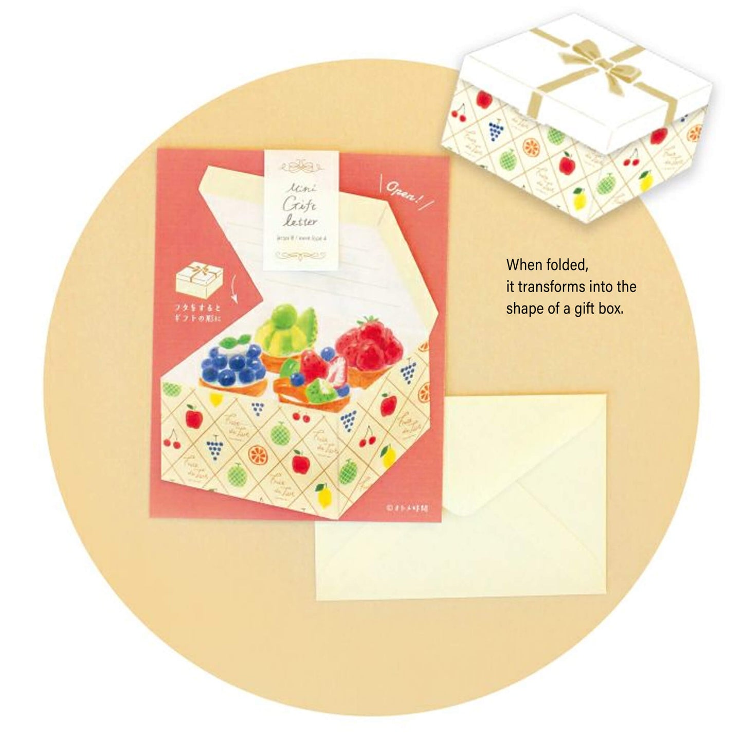 Furukawa Mini Gift Letter Set - Tart Box - Mini Letter Writing Sets