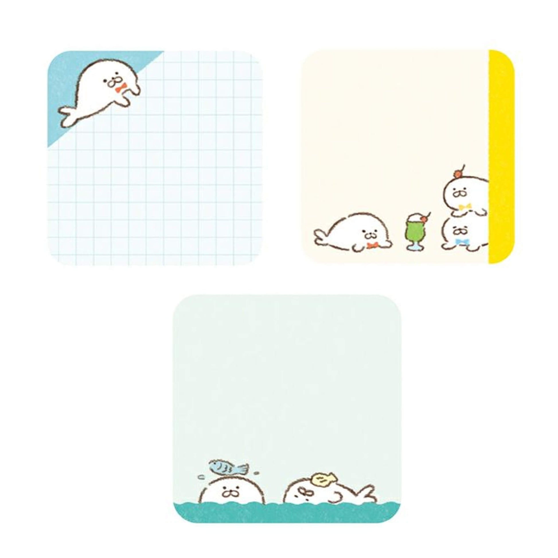 Furukawa Mini Message Sticky Notes - Hyokkori Azarashi - Sticky Notes