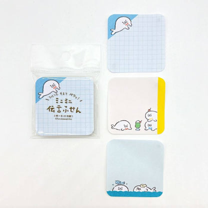 Furukawa Mini Message Sticky Notes - Hyokkori Azarashi - Sticky Notes