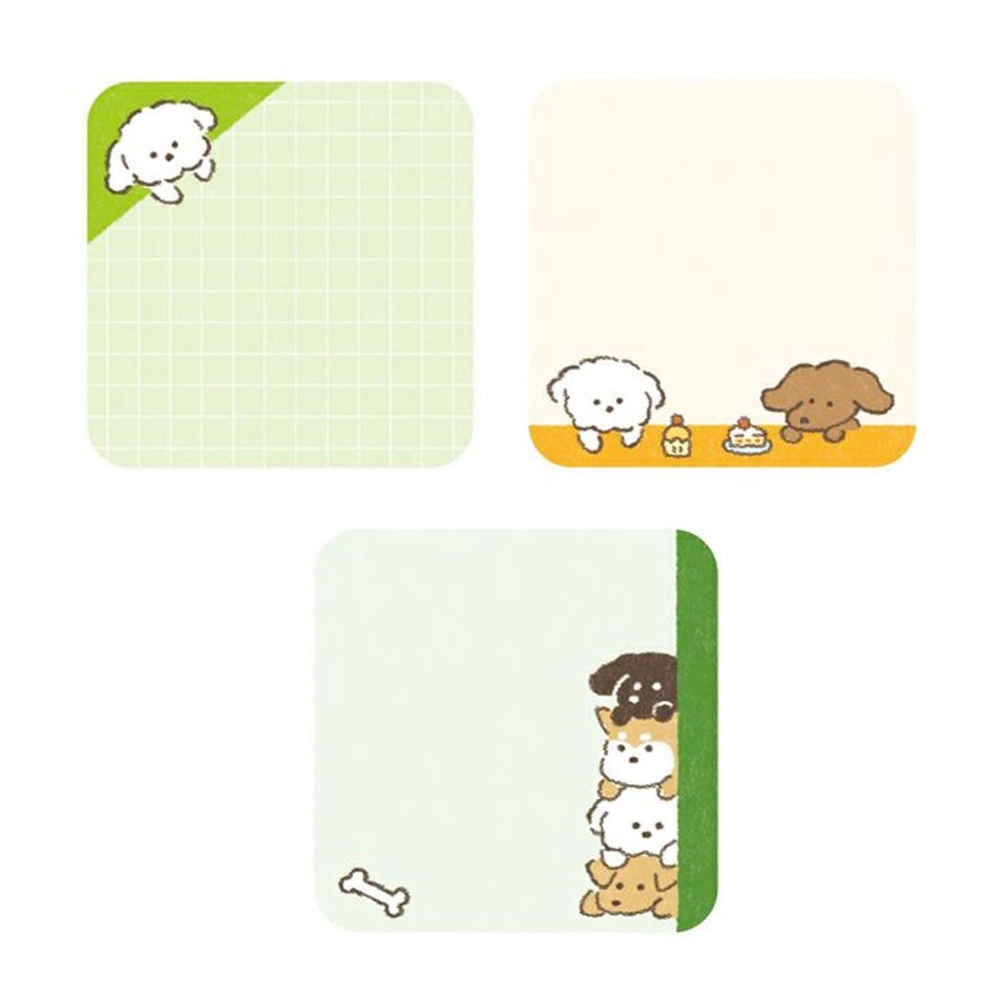 Furukawa Mini Message Sticky Notes - Hyokkori Inu - Sticky Notes