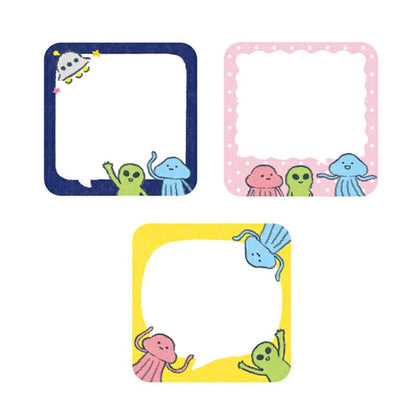 Furukawa Mini Message Sticky Notes - Speech Bubble Alien - Sticky Notes