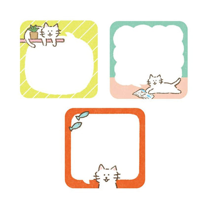 Furukawa Mini Message Sticky Notes - Speech Bubble Cat - Sticky Notes