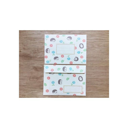 Furukawa Mino Washi Paper Letter Set - Hedgehog and Flower - Letter Writing Sets