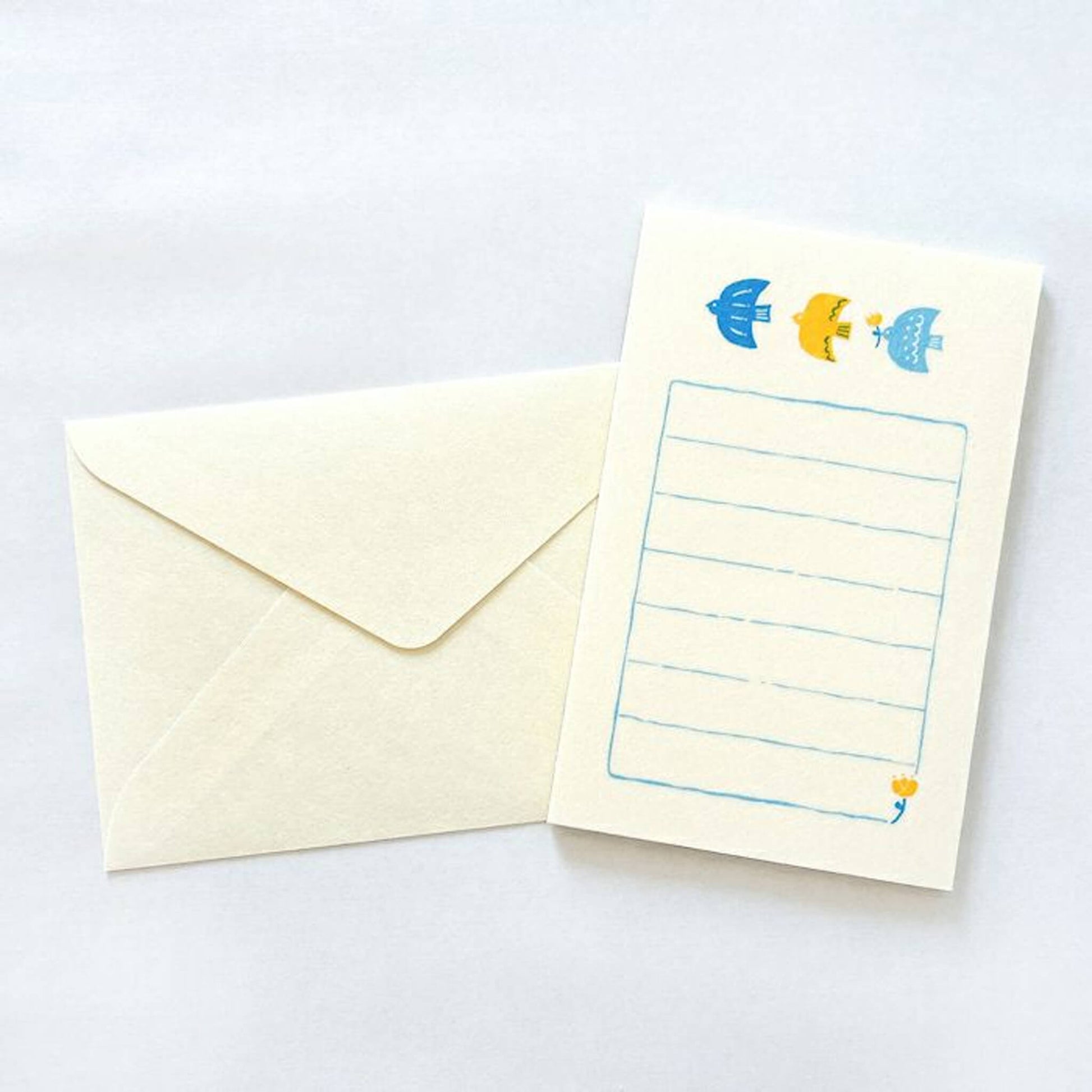 Furukawa Mino Washi Paper Mini Letter Set - Delivery Bird - Mini Letter Writing Sets